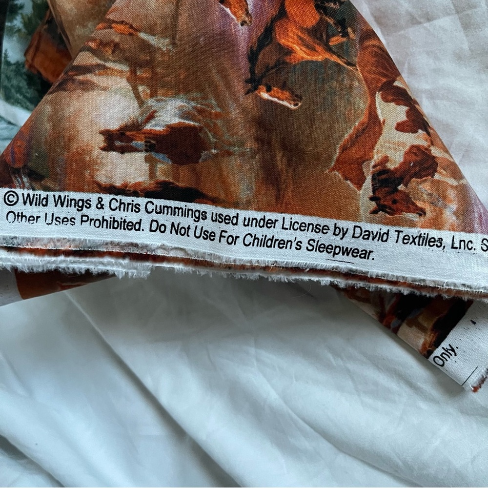 ✨$5 OFF BUNDLE✨ Novelty Fabric Eagle Equestrian Remnants Craft Sewing Quilting - Picture 6 of 10
